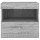 Bedside Cabinets with LED Lights 2 pcs Grey Sonoma 50x40x45 cm 836774