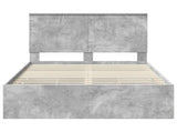 Bed Frame with Drawer Concrete Grey 120 x 200 cm Engineer Wood 3411134