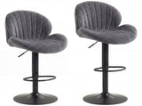 Bar Stools Set of 2, Swivel Barstools with Back, Adjustable Height and Footrest for Kitchen Island, T3398P548068