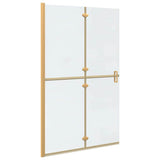 Walk-In Shower Wall Folding Gold 120 x 6.5 x 190 cm 42017974