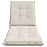 Sunlounger Cushion GEMERT 100% Polyester White 190 x 50 x 9 cm 947343