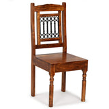 Dining Chair Set of 2 Honey-coloured Solid acacia wood 245644