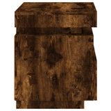 ZNTS Bedside Cabinet with LED Lights Smoked Oak 40x39x48.5 cm 836792