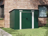 Garden Shed Green Metal 42908