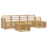 Outdoor Sofa Set 6 pcs White 59 x 59 x 37 cm Solid Acacia Wood 3391714