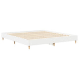Bed Frame No Mattress White 200x200 cm Engineered Wood 3328699