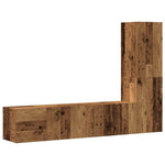 Wall Mounted TV cabinets 3 pcs Old Wood Engineered Wood 3328961