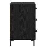 Bedside Cabinet Black Oak 40 x 40 x 66 cm Engineered Wood 882118
