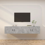 Wall-mounted TV Cabinets 2 pcs Concrete Grey 100x34.5x40 cm 3188370
