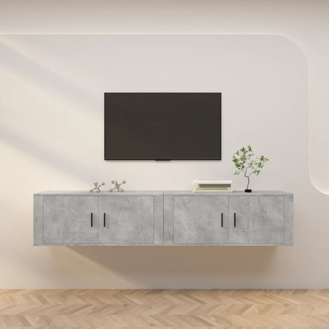 Wall-mounted TV Cabinets 2 pcs Concrete Grey 100x34.5x40 cm 3188370