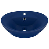 Luxury Basin Overflow Oval Matt Dark Blue 58.5x39 cm Ceramic 146935