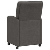Dining Chairs with Wheels 2 pcs Black 57 x 67 x 95 cm 42017839