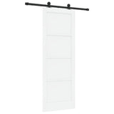 Sliding Door ORKDAL 78 x 211 cm Engineered Wood White and Black 3450075