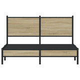 Metal Bed Frame without Mattress Sonoma Oak 140x190 cm 4007868