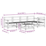 Garden Lounge Set White Solid pine wood Large Modular 3186467