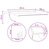 Manual Awning Frame with LEDs Sand 4 x 2 m 3425797