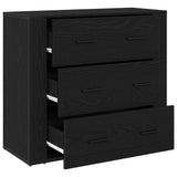 Sideboard with Drawer Black Oak 80 x 33 x 70 cm Engineered Wood 862802