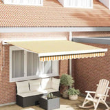 Retractable Awning Yellow and White 300 x 250 cm 3329923