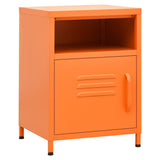 Nightstands 2 pcs Orange 35x35x51 cm Steel 3095217