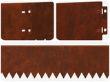Lawn Edging 10 pcs 103 x 15 cm Steel Rusty 8008368