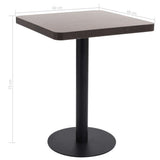 Bistro Table Dark Brown 60X60 cm MDF 286431