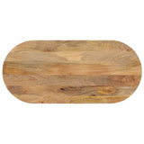 Table Top 110x50x2.5 cm Oval Solid Wood Mango 370127