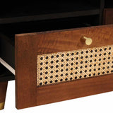 TV Cabinet with Drawer Brown 70 x 33.5 x 46 cm Solid Mango Wood 4018881