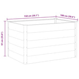 Garden Raised Bed WPC 150x100x91 cm Grey 43610