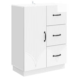 Sideboard High Gloss White 66 x 34.5 x 87 cm Engineered Wood 895319