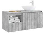Bathroom Furniture Set 2 pcs Concrete Grey Engineered Wood 3404027