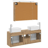 Bathroom Cabinet Set 4 pcs Artisan Oak Engineered Wood 3406422