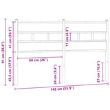 Replace Headboard Brown Oak 135 cm Steel and Engineered Wood 4017183