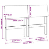 Upholstered Headboard Taupe 120 cm Solid Pine Wood 879132