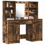 Dressing Table Set with Drawer 3 pcs Smoked Oak Engineered Wood 3334294