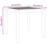 3 Piece Garden Dining Set 85x85x74 cm Solid Wood Acacia 3295260