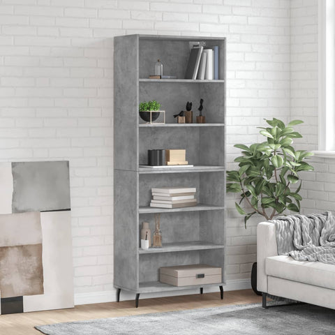Highboard Concrete Grey 69.5x32.5x180 cm Engineered Wood 3189593