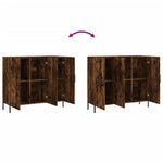 ZNTS Sideboard Smoked Oak 90x34x80 cm Engineered Wood 828121