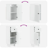 3 Piece Bathroom Cabinet Set EDE High Gloss White 3417742