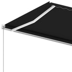 ZNTS Freestanding Manual Retractable Awning 350x250 cm Anthracite 3069519