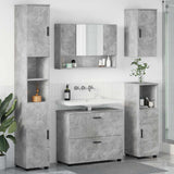 Bathroom Furniture Set with Drawer 5 pcs Concrete Grey 3393066