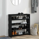 Shoe Rack Black 80x25x81 cm Engineered Wood 859906