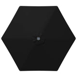 Garden Parasol with LED Lights 270 x 270 cm Polyester Black 42036263