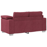 ZNTS Loveseat Sofa in Wine Red - 120 cm Fabric 4105220