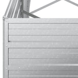 Garden Raised Bed 240x40x77 cm Galvanized Steel Silver 316887