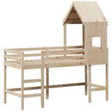 Loft Bed with Ladder and Roof without Mattress 90x200 cm 3282030