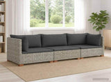 3 pcs Rattan Lounge Set with Cushions GENDT Natural Rattan 3429859