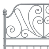 Bed Frame Grey Powder-coated metal Single Durable Bed Frame 324846