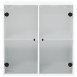 Wall Cabinet with Glass Doors White 68x37x68.5 cm 836490