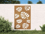 Garden Wall Decoration 105x55 cm Corten Steel Leaf Design 824488