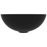 Bathroom Sink Ceramic Matt Black Round 146986